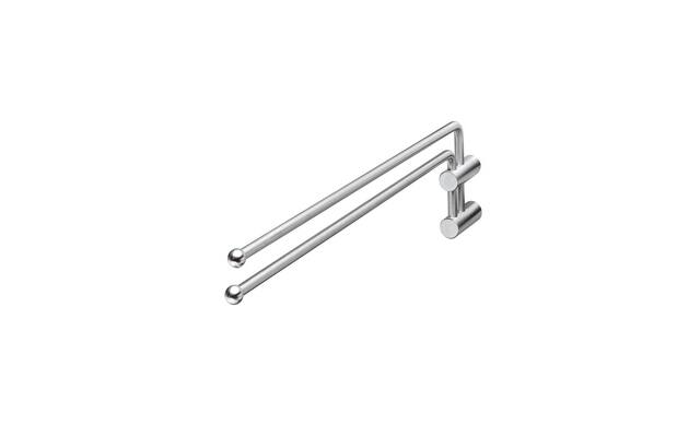 Intersteel Handdoekhouder duo-gebogen draaibaar rvs geborsteld