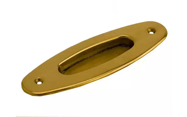 Schuifdeurkom kamer en suite Messing Ovaal 150 mm