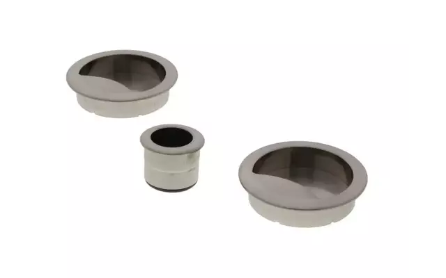 Schuifdeurkom Mat nikkel set
