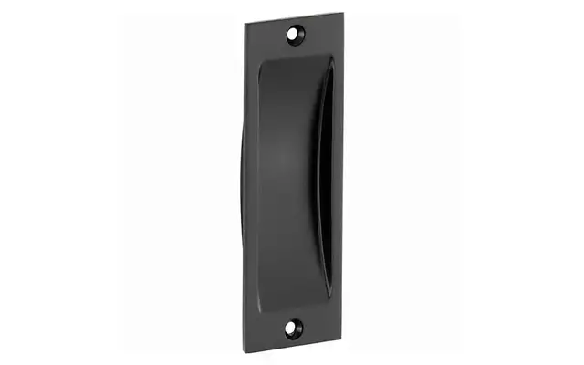 Schuifdeurkom Zwart Elegant 117x38mm