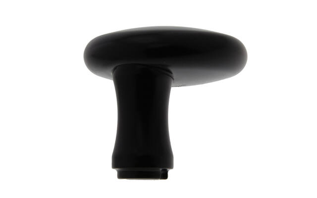 Knop voor veiligheidsschild Zwart Paddestoel verkropt 60mm