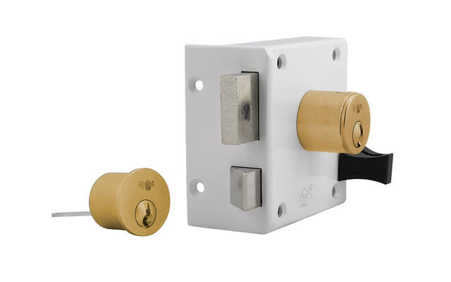Oplegcilinderslot met losse Messing cilinder SKG2 Din rechts Doornmaat 50mm DR2, inclusief 3 sleutels