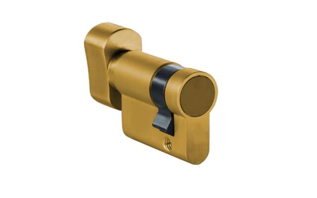 Knopcilinder enkel Messing 30/10mm