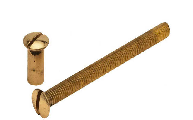 Patentbout messing m5 x 60 met huls