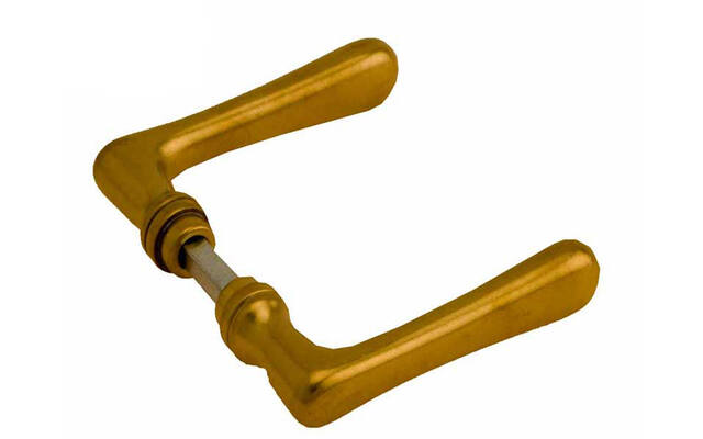Deurkruk getrommeld Messing Elegant recht 110 mm