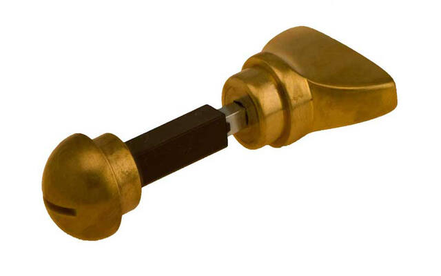Wc stift messing antiek messing met vlinderknop
