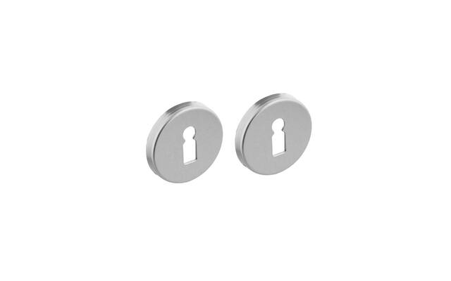 Sleutelrozetten met sleutelgat rond 50x7 mm aluminium
