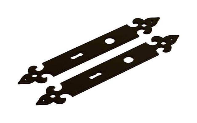 Langschild Sleutel Zwart gelakt Lelie 270 x 43 mm SL 56