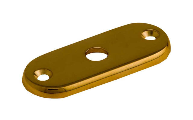 Sleutelplaat voor penslot Messing ovaal 60x26mm