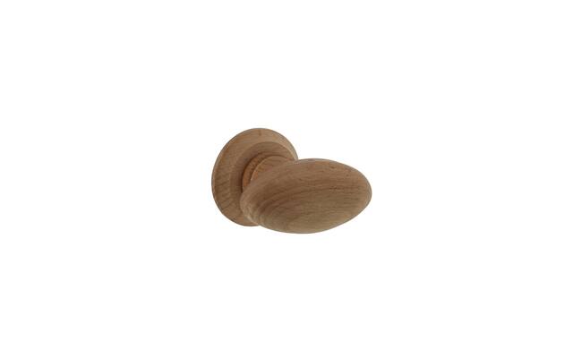 Intersteel Knopkruk Ovaal met rozet Hout