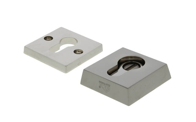 Veiligheidsrozetten set kerntrek Nikkel PVD Bauhaus SKG3 Vierkant 55mm