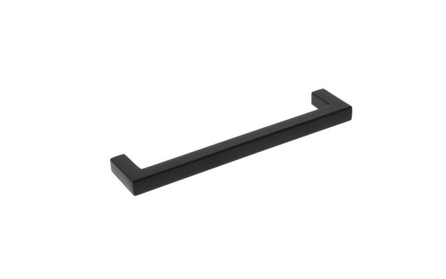 Meubelgreep Zwart Moderno vierkant 9 x 128 mm