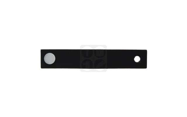 Meubeltrekker Zwart Leer Chroom 65 mm