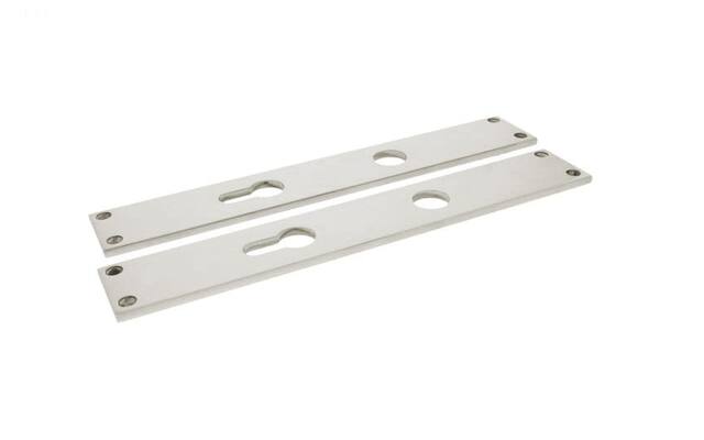 Langschild Cilinder Nikkel Bauhaus 245x40x5mm PC72