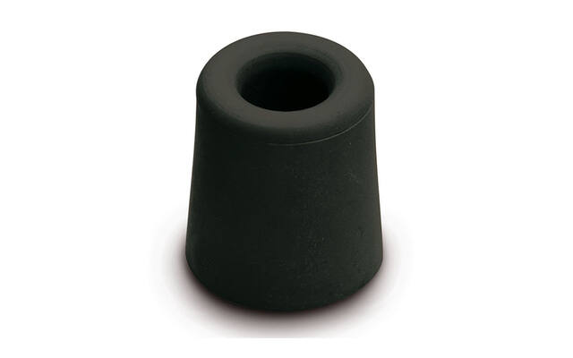 Deurstopper Zwart rubber rond 30mm Hoogte 33mm