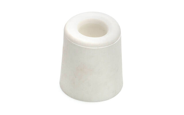 Deurstopper Wit rubber rond 37mm Hoogte 48mm