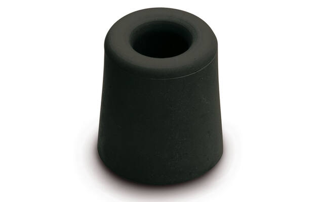 Deurstopper Zwart rubber rond 37mm Hoogte 48mm