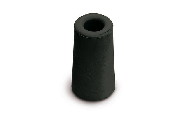 Deurstopper Zwart rubber rond 39mm Hoogte 59mm