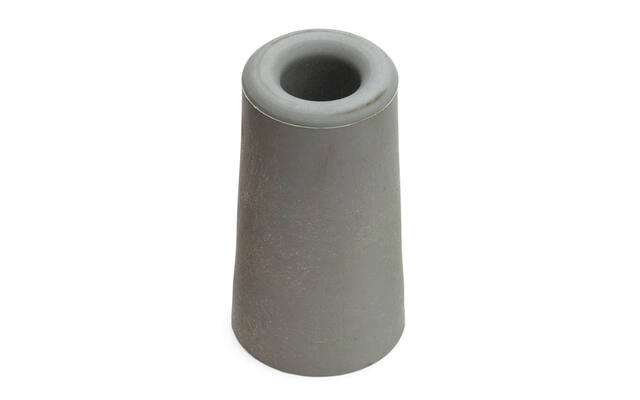 Deurstopper Grijs rubber rond 40mm Hoogte 73mm