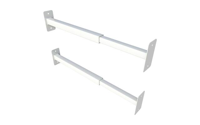 SecuBar Barrierestang Duo Wit 310-550 mm, in het kozijn