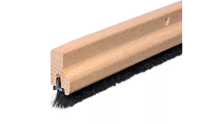 Tochtstrip Hout beuken opbouw HDS B 100cm zachte velours borstel