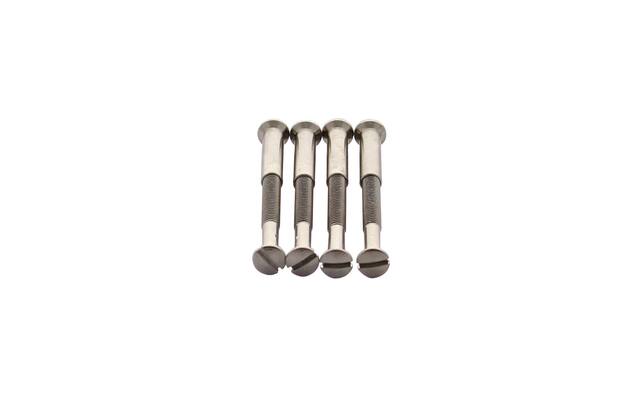 Intersteel 4 Patentboutjes m4x38 mm met hulsjes m4 staal vernikkeld