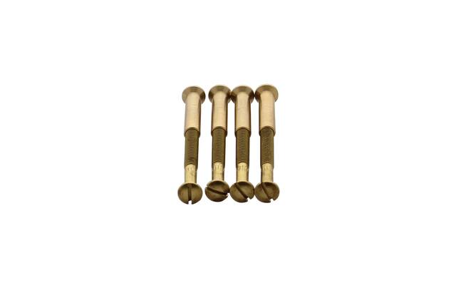 Intersteel 4 Patentboutjes m4x38 mm met hulsjes m4 messing