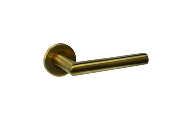 Intersteel Deurkruk Q 01 op rozet verdekt rond 52x6mm PVD messing mat