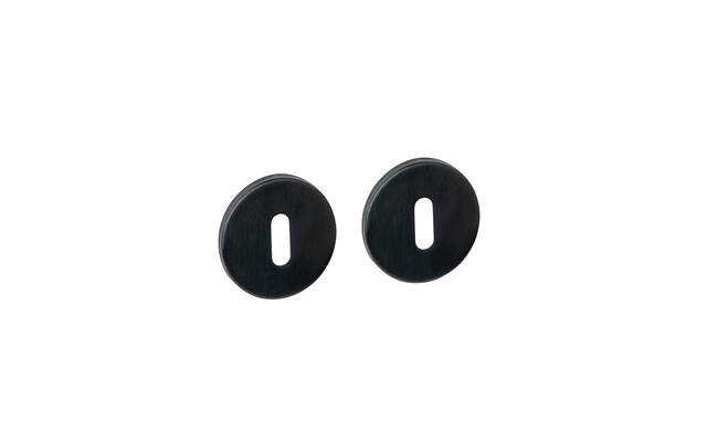 Sleutelrozetten verdekt rond 52x6mm PVD zwart