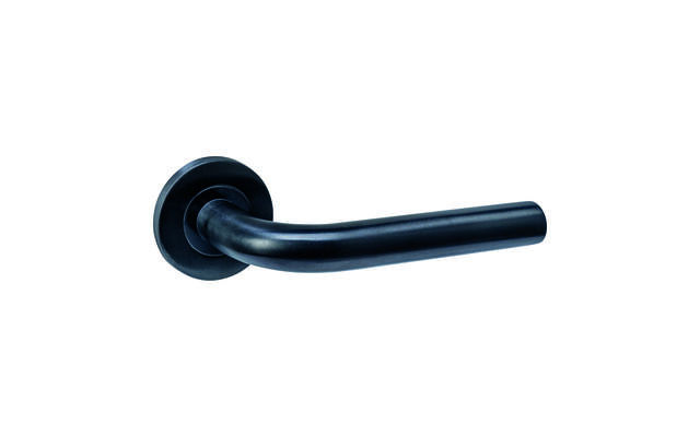 Intersteel Deurkruk Q 02 op rozet verdekt rond 52x6mm PVD zwart