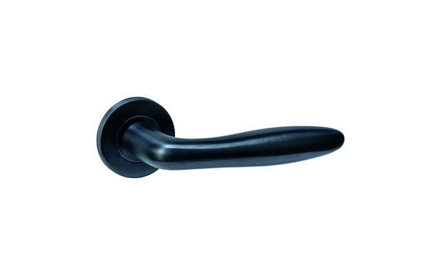 Intersteel Deurkruk Q 03 op rozet verdekt rond 52x6mm PVD zwart