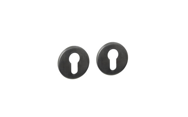 Profielcilinderrozet verdekt rond 52x6mm PVD antraciet