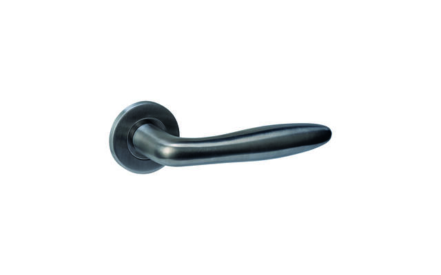 Intersteel Deurkruk Q 03 op rozet verdekt rond 52x6mm PVD antraciet