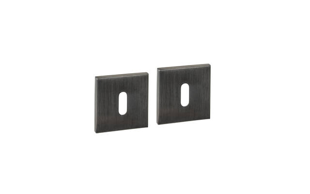 Sleutelrozetten verdekt 53x53x6mm PVD antraciet