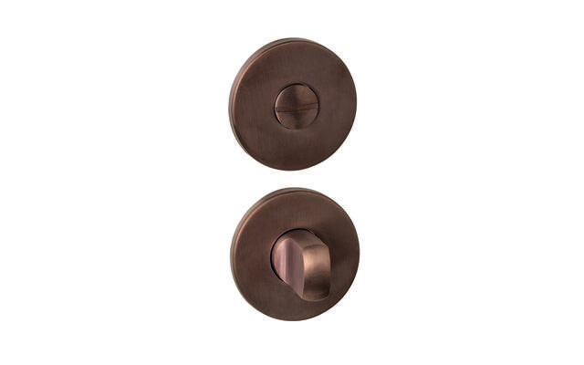 Intersteel WC-sluiting verdekt rond 52x6mm met stift 6-8mm PVD brons