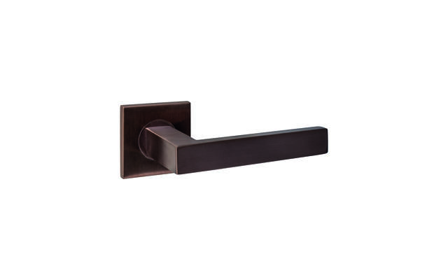 Intersteel Deurkruk Q 05 op rozet verdekt 53x53x6mm PVD brons