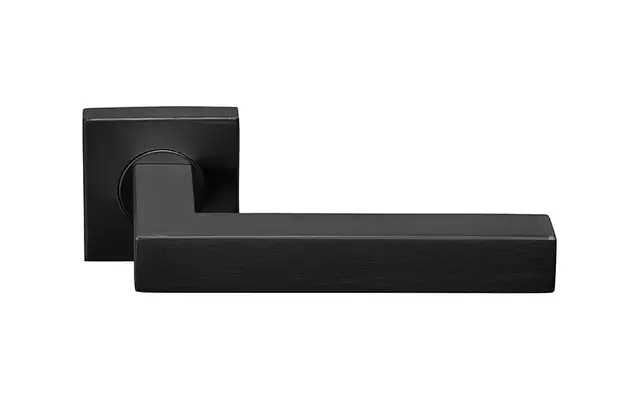 Deurkruk Gunmetal PVD Formani Basics BSQ1-G geveerde op Rozet