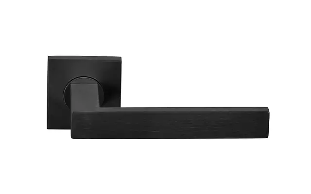 Deurkruk Gunmetal PVD Formani Basics BSQ2-G geveerde op Rozet