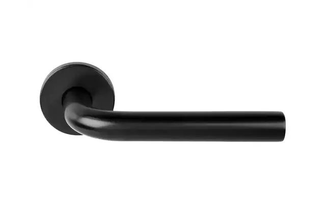 Deurkruk Gunmetal PVD Formani Basics LB3-19 geveerde op Rozet