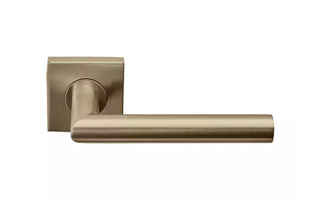 Deurkruk PVD licht brons Basics LB2-19BSQ53 geveerd op rozet