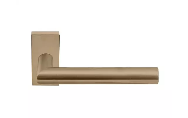 Deurkruk licht brons PVD Formani Basics LB2-19Q32G dubbel geveerde op Rozet