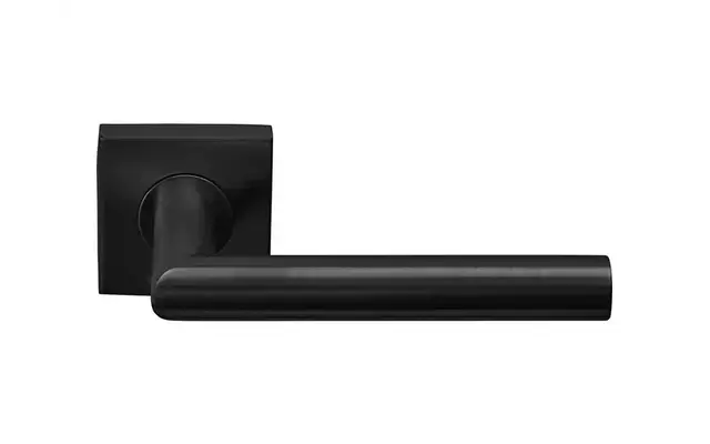 Deurkruk Gunmetal PVD Formani Basics LB2-19BSQ53 geveerde op Rozet