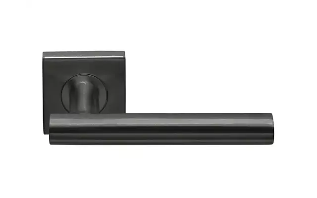 Deurkruk Gunmetal PVD Formani Basics LB2-19BSQ53 geveerde op Rozet