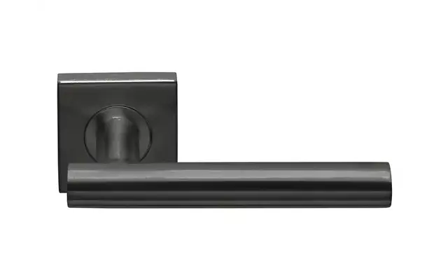 Gatdeel rechts Gunmetal PVD Formani Basics LB2-19BSQ53 geveerde op Rozet
