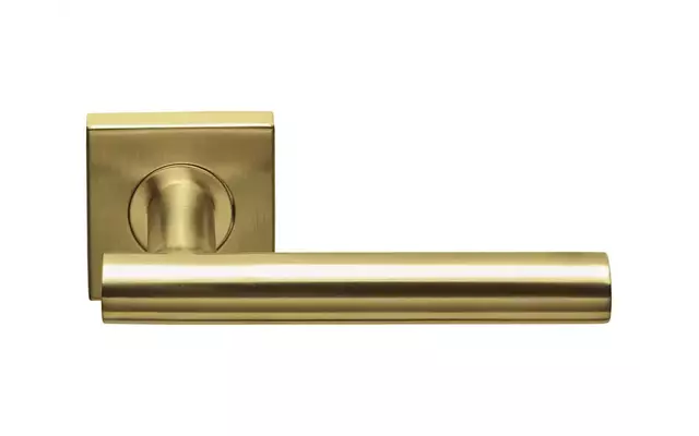 Deurkruk Mat goud PVD Formani Basics LB2-19BSQ53 geveerde op Rozet