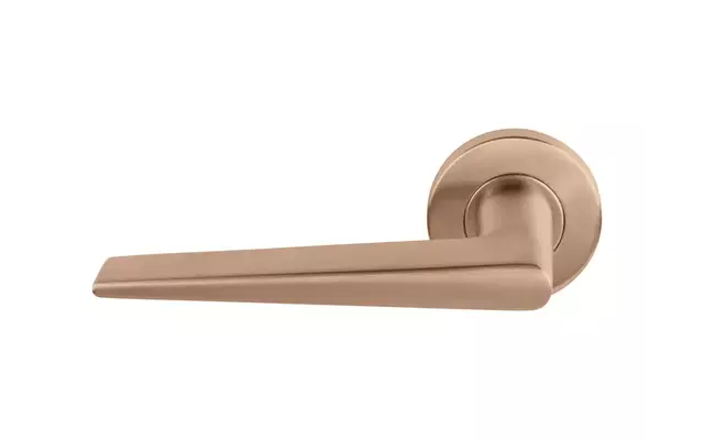 Gatdeel links PVD licht brons Basics LB21H geveerd op rozet
