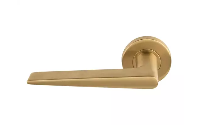 Gatdeel links Mat goud PVD Formani Basics LB21H geveerde op Rozet