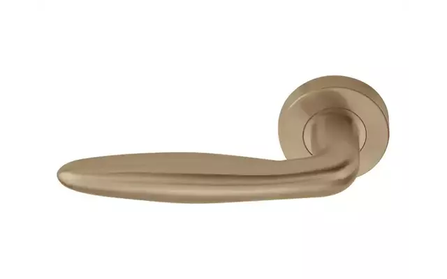 Gatdeel links PVD licht brons Basics LB18H geveerd op rozet