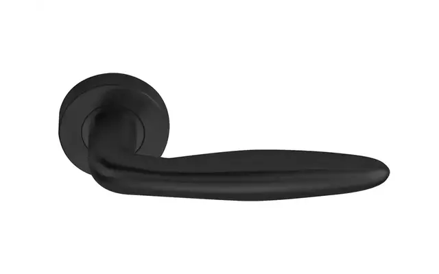 Gatdeel rechts Gunmetal PVD Formani Basics LB18H geveerde op Rozet