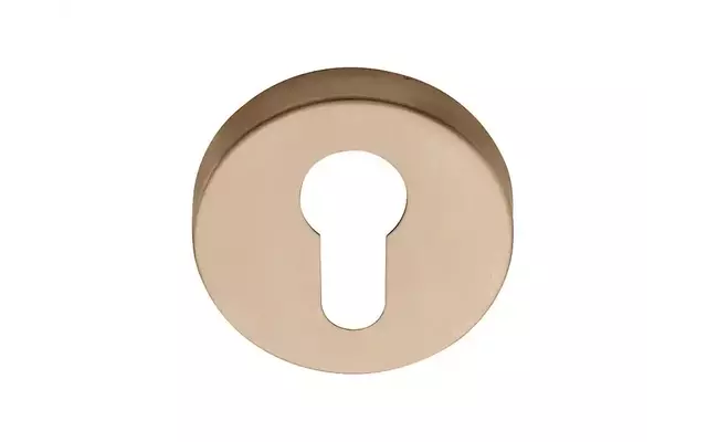 Profielcilinderrozet PVD licht brons Basics LBY50D rond 52mm